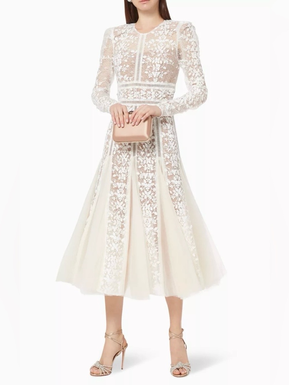 Bronx And Banco Megan Bridal Midi Dress Size M US 6 - Picture 4 of 16